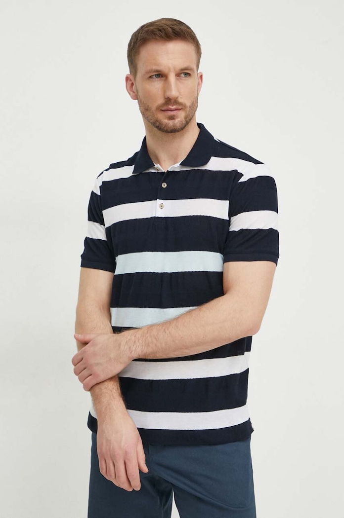 Liu Jo tricou polo regular bleumarin M124P205MULTIPOLO