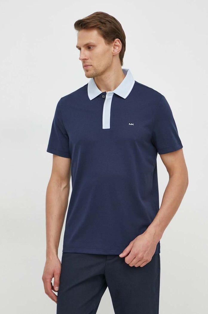 Polo tričko Michael Kors jednofarebný tmavomodrá CS451ZVEF5