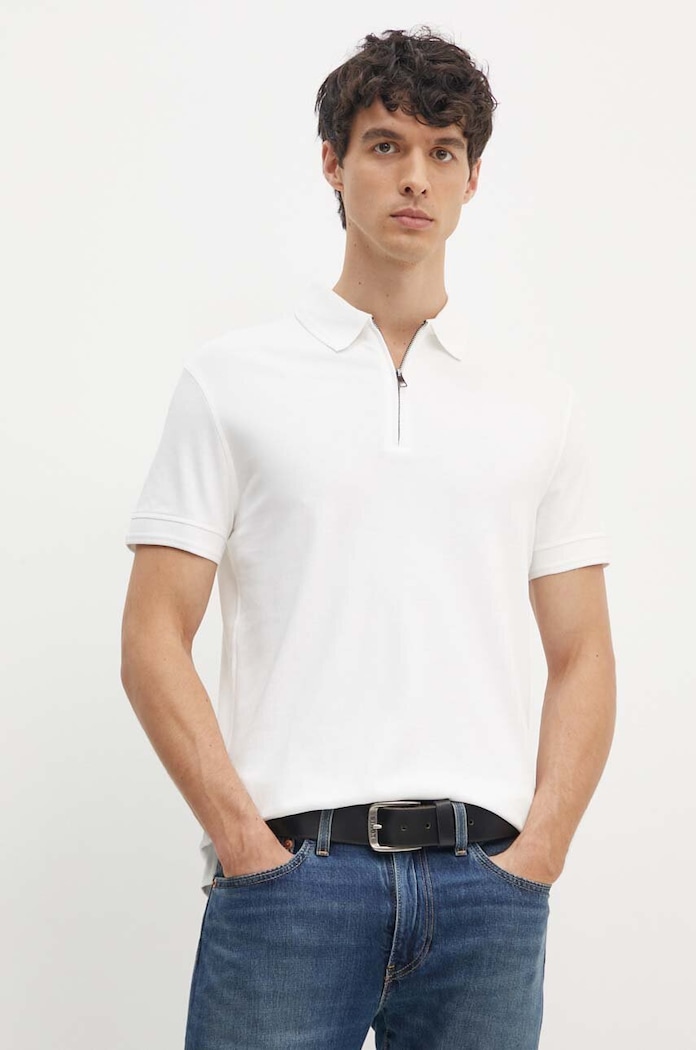 Tommy Hilfiger polo bawełniane bawełna biały MW0MW34746