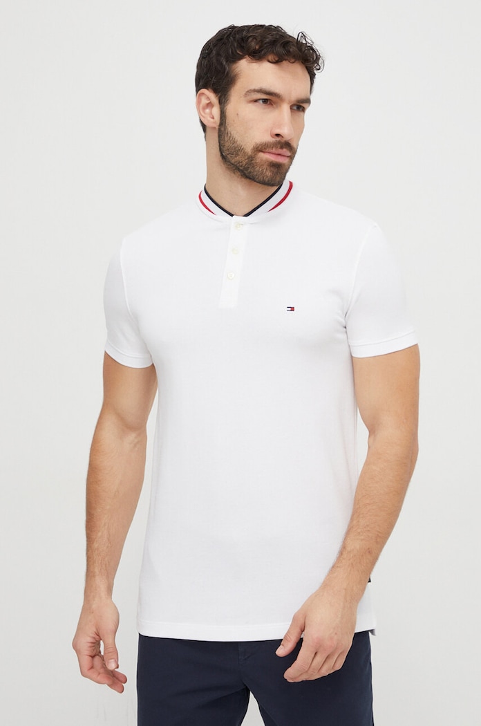Ρούχα Πόλο Tommy Hilfiger MW0MW34752 λευκό