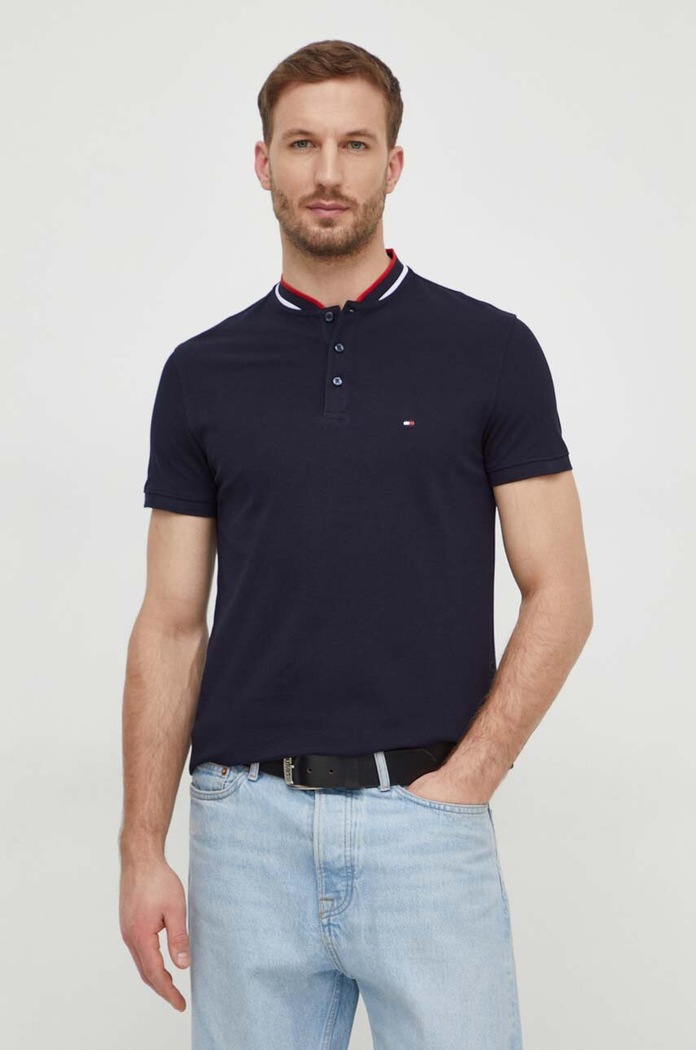 Πόλο Tommy Hilfiger σκούρο μπλε MW0MW34752