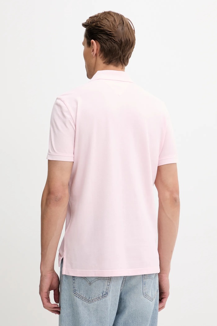 Tommy Hilfiger polo de bumbac MW0MW34757 roz AW25