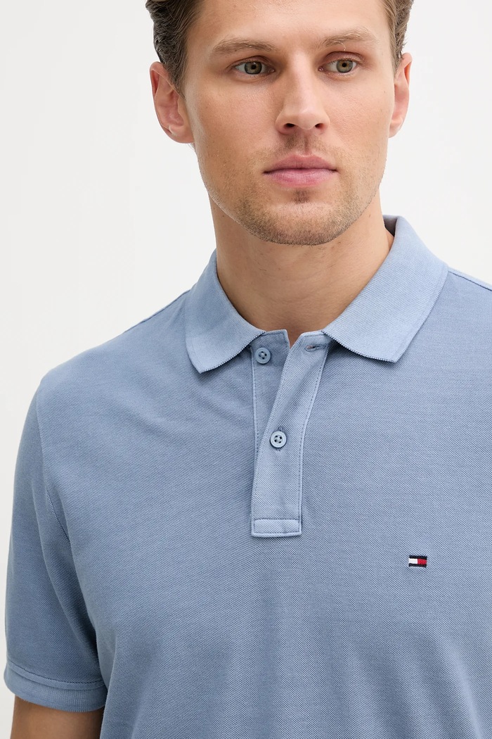 Oblečenie Bavlnené polo tričko Tommy Hilfiger MW0MW34757 modrá