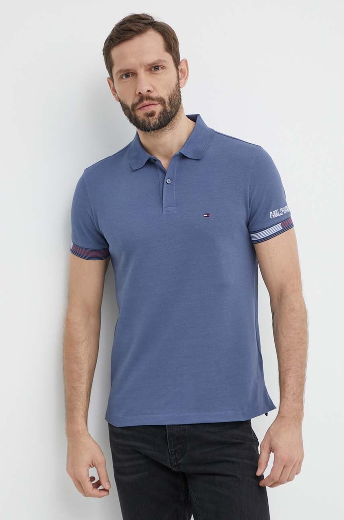 Tommy Hilfiger polo MW0MW34780 niebieski SS24