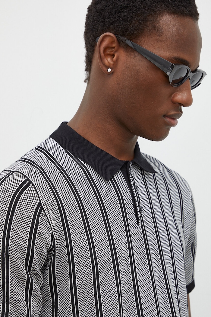 Drykorn polo bawełniane TRITON czarny 48538.425115
