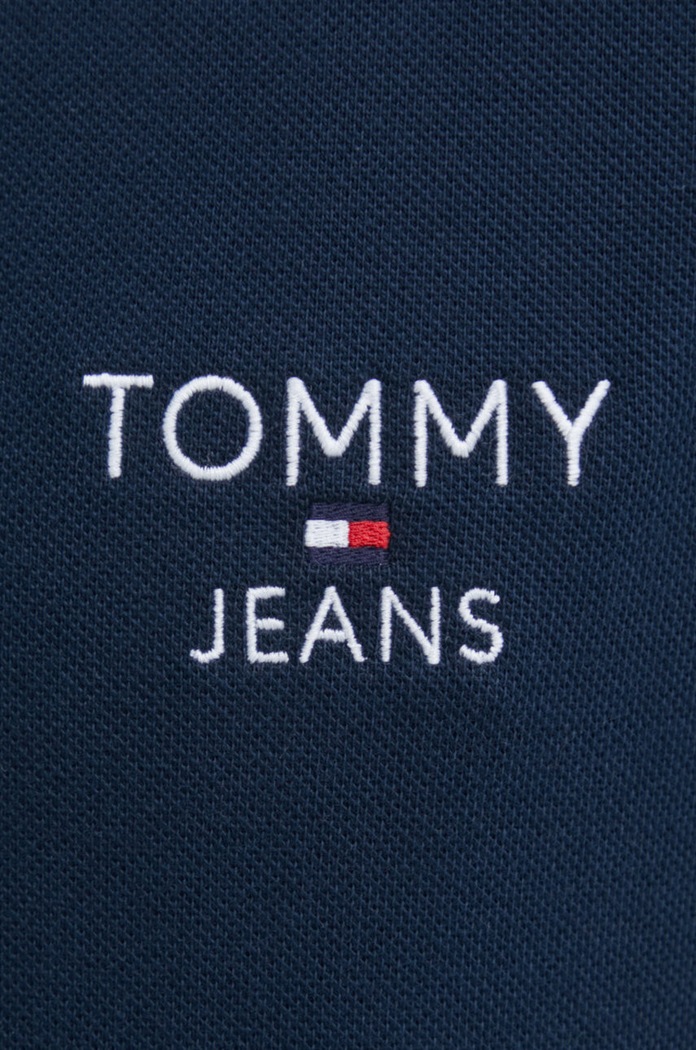 Polo bawełniane Tommy Jeans DM0DM18927 granatowy
