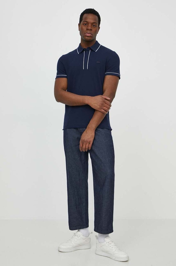 Lacoste Πόλο ανδρικό βαμβακερό με ελαστάν PH8184 σκούρο μπλε SS26