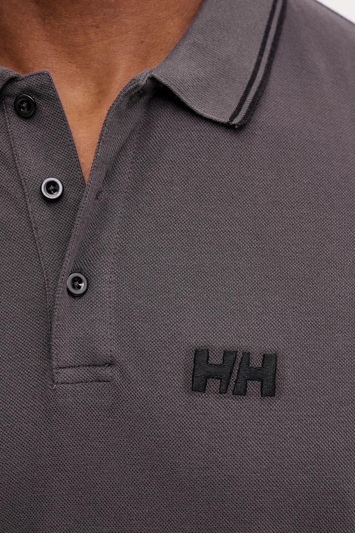 Bavlněné polo tričko Helly Hansen 34297 šedá
