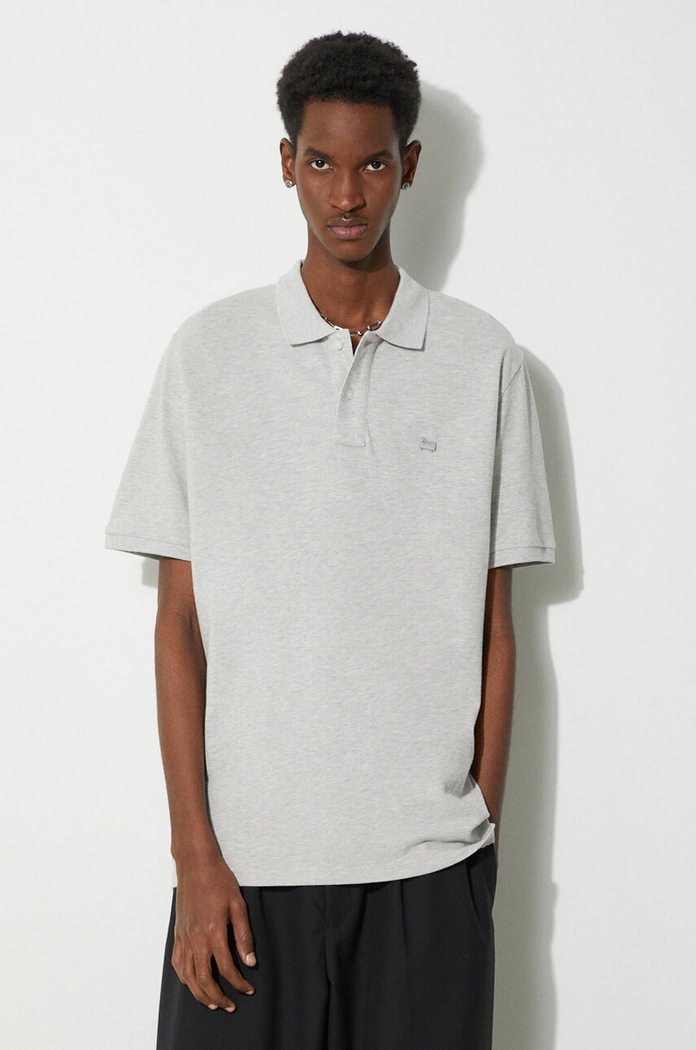 Woolrich cotton polo shirt Classic American Polo cotton gray CFWOPO0062MRUT2555