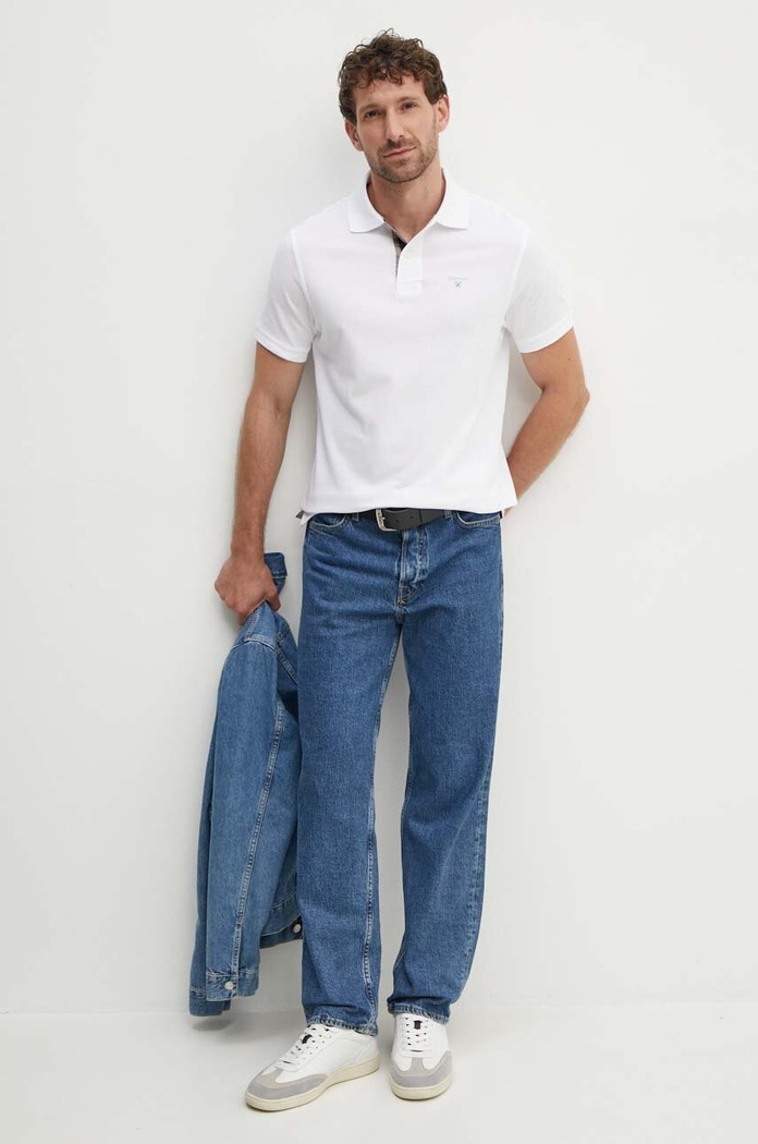 Barbour polo tričko pánske bavlnené MML0012 biela AA00