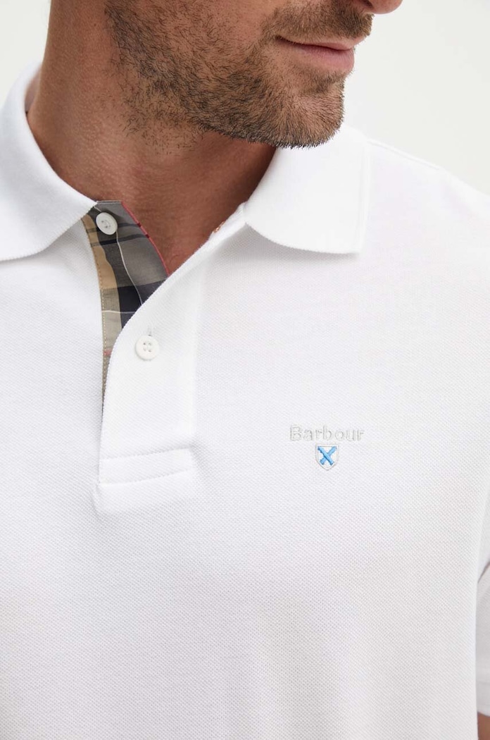 Barbour polo tričko pánske bavlnené MML0012 biela