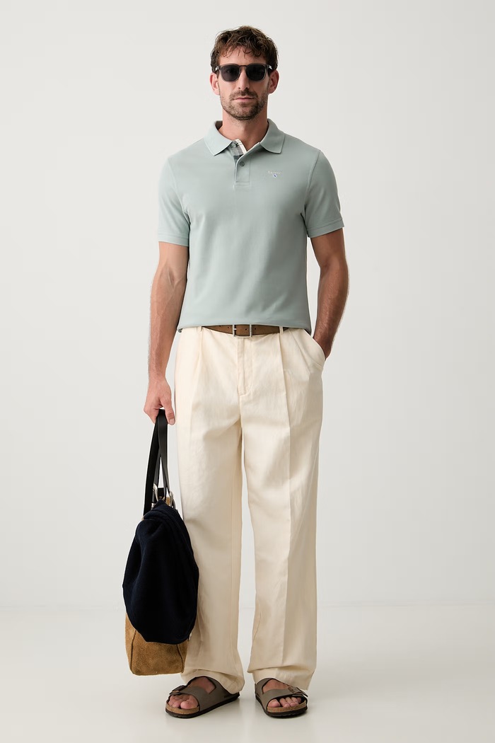 Barbour polo pánské bavlněné MML0012 zelená AA00