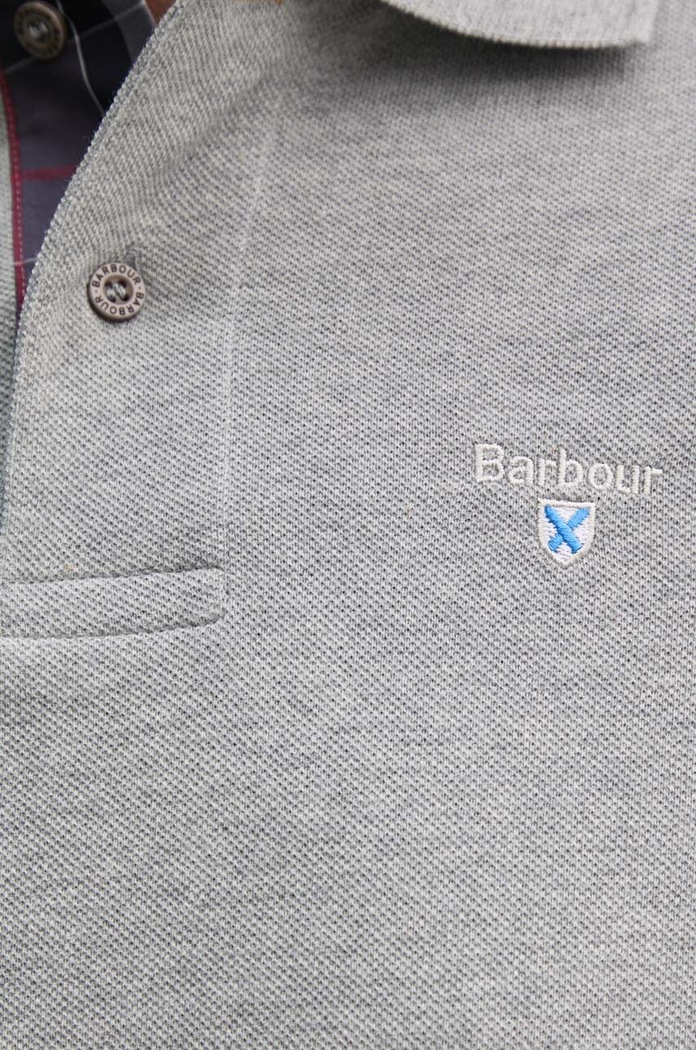 Barbour polo pánské bavlněné MML0012 šedá