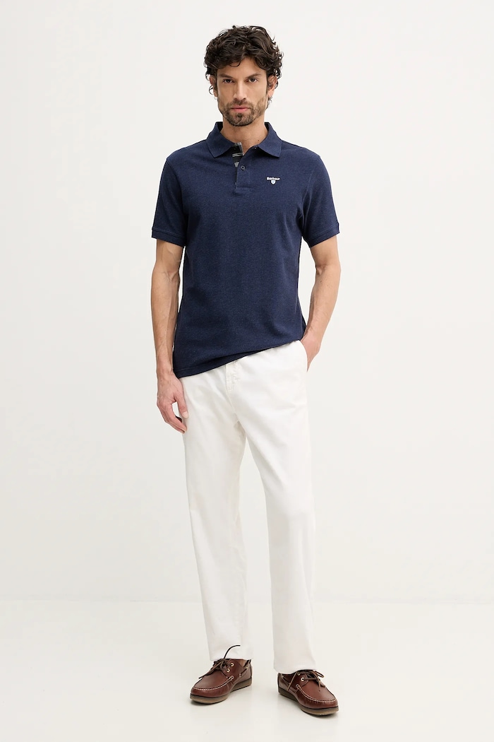 Barbour polo tričko pánske bavlnené MML0012 tmavomodrá AA00