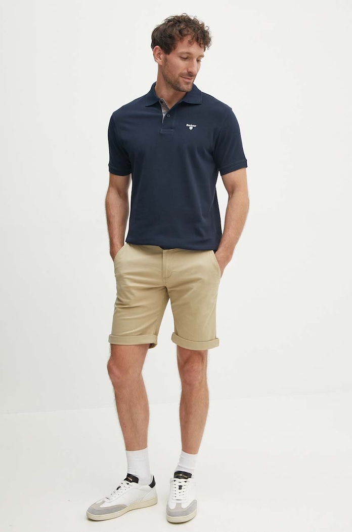 Barbour polo tričko pánske bavlnené MML0012 tmavomodrá AA00