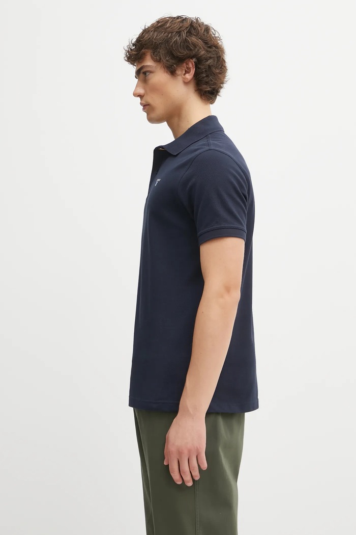 Barbour polo in cotone da uomo MML0012 blu navy AA00