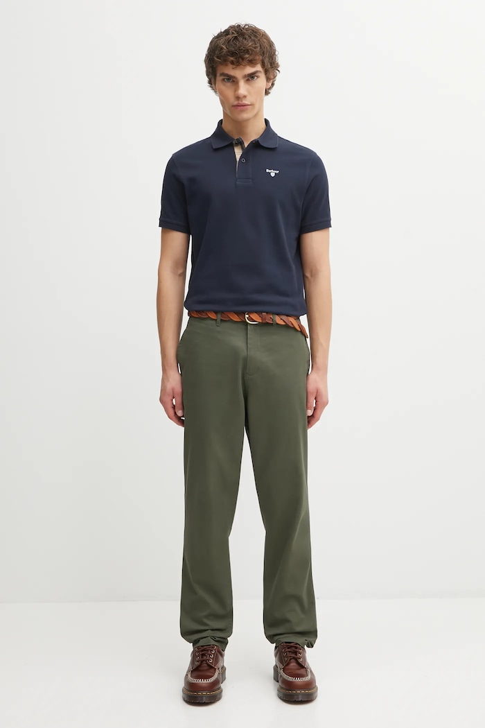 Barbour polo in cotone da uomo MML0012 blu navy