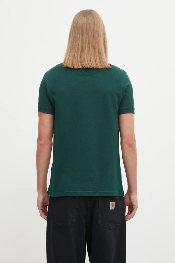 Abbigliamento Barbour polo in cotone da uomo MML0012 verde