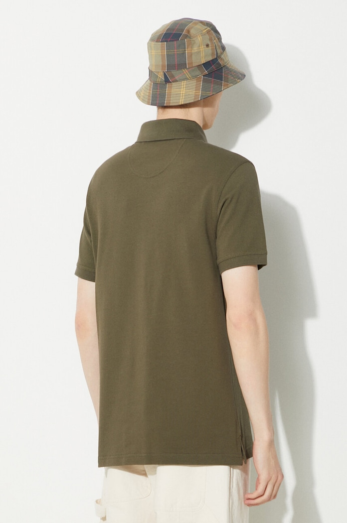 Barbour polo in cotone da uomo MML0012 verde AA00