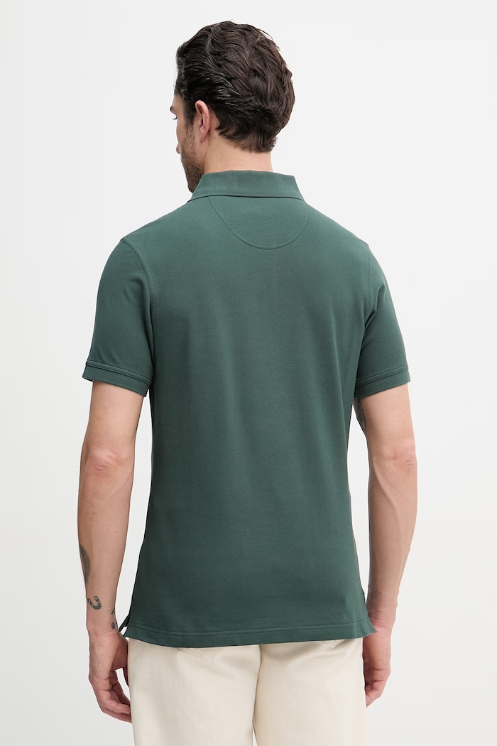 Oblečenie Barbour polo tričko pánske bavlnené MML0012 zelená