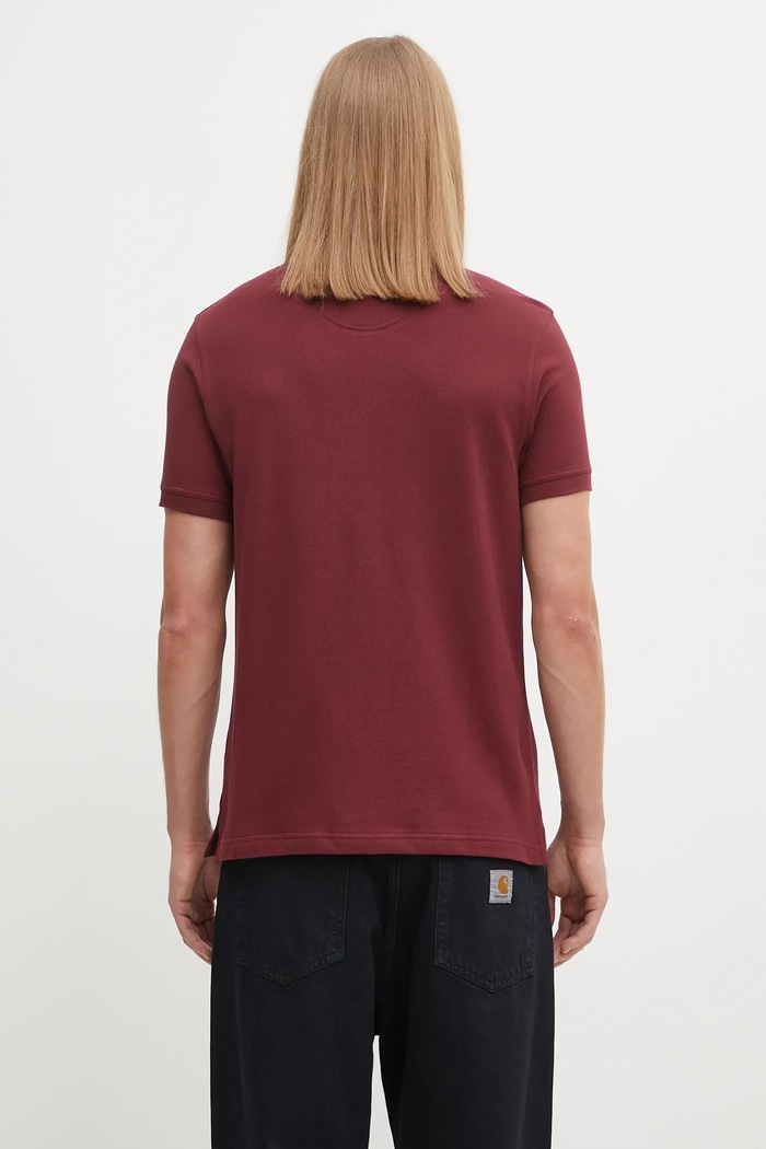 Îmbrăcăminte Barbour polo din bumbac pentru bărbați MML0012 burgundia