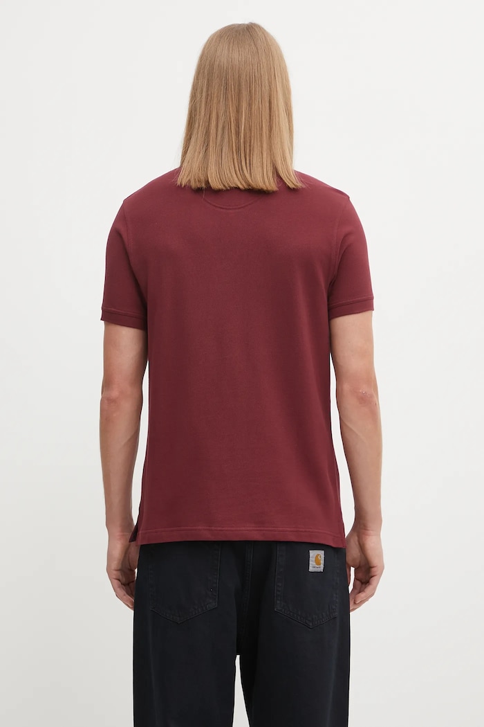 Îmbrăcăminte Barbour polo din bumbac pentru bărbați MML0012 burgundia