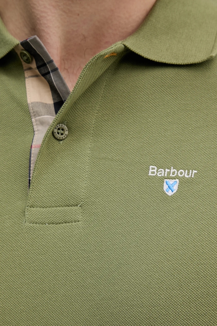 Barbour polo męskie bawełniane MML0012 zielony