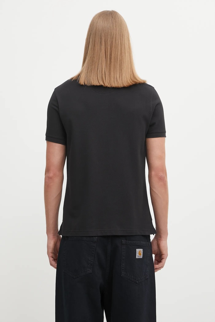 Abbigliamento Barbour polo in cotone da uomo MML0012 nero