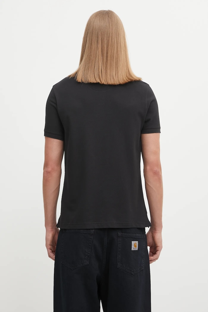 Abbigliamento Barbour polo in cotone da uomo MML0012 nero