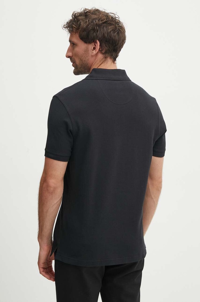 Odzież Barbour polo męskie bawełniane MML0012 czarny