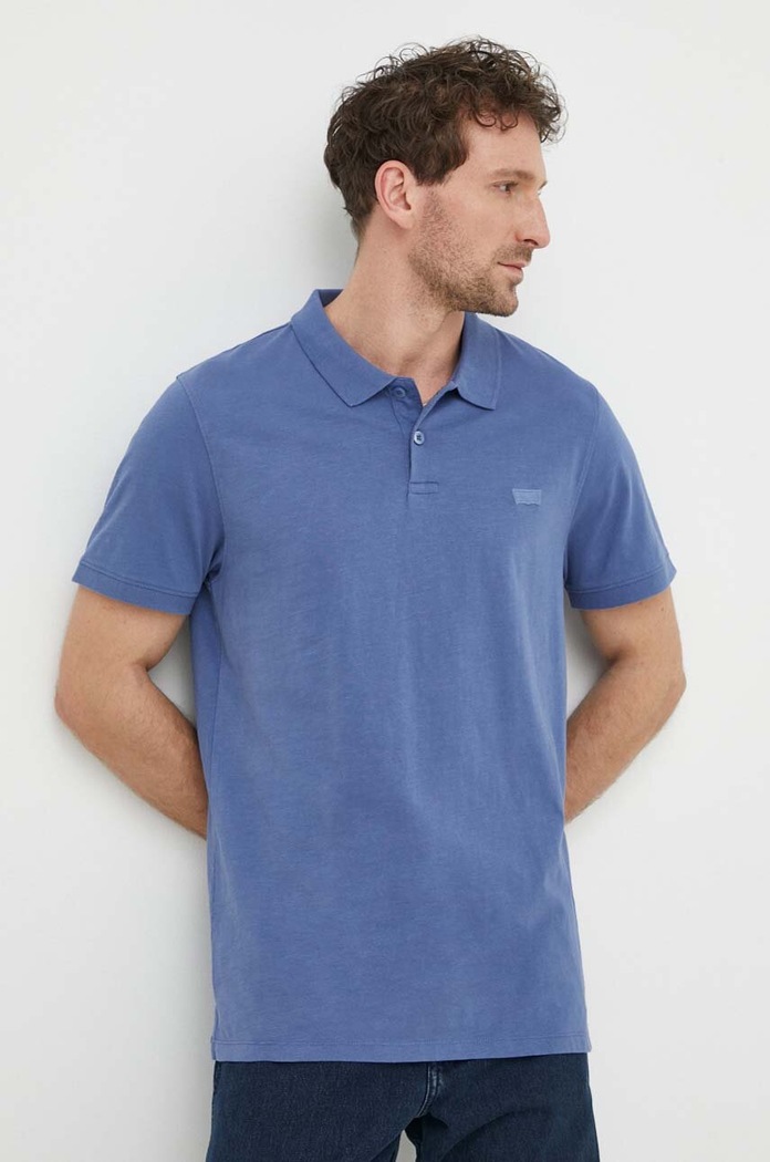 Levi's pamut póló sima kék A4842