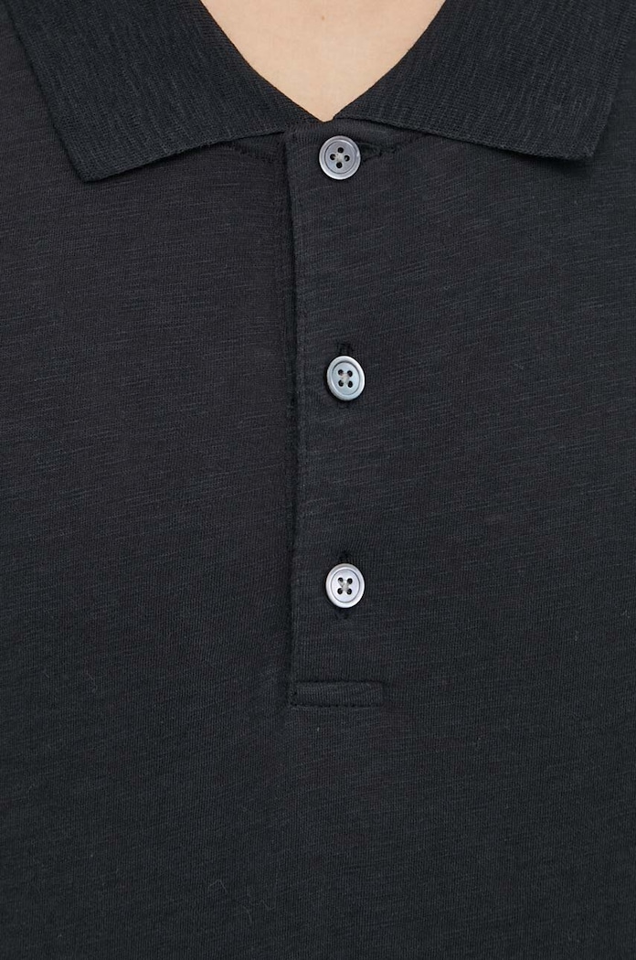 Theory polo de bumbac M0294501 negru