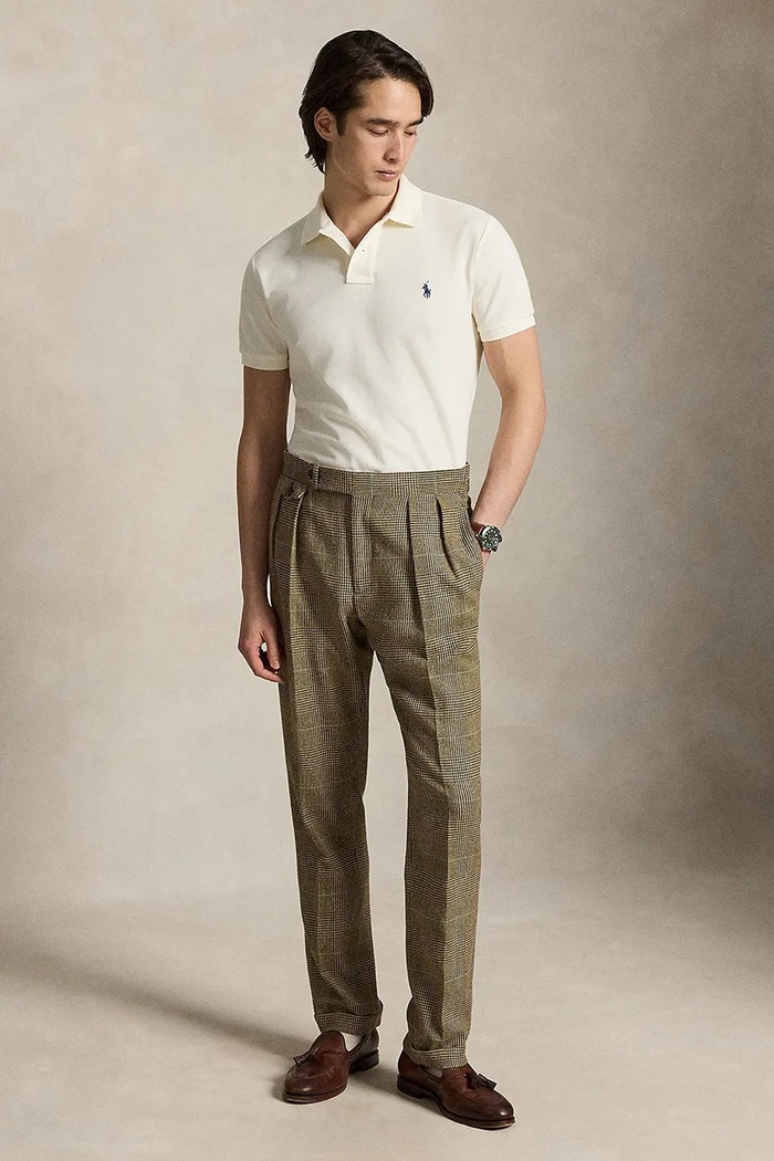 Odzież Polo Ralph Lauren polo męskie bawełniane 710680784 beżowy