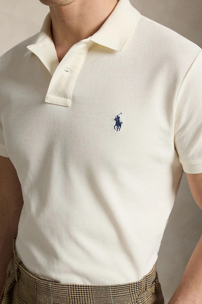 Polo Ralph Lauren polo męskie bawełniane beżowy 710680784