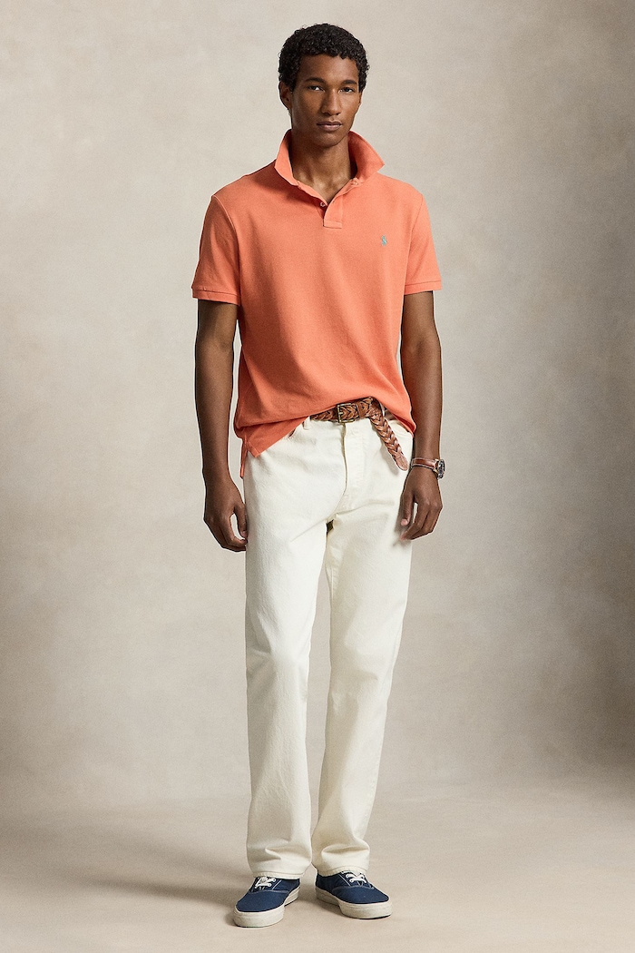 Odzież Polo Ralph Lauren Polo męskie bawełniane 710680784 pomarańczowy