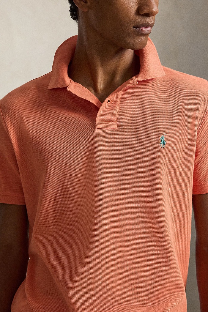 Polo męskie bawełniane Polo Ralph Lauren 710680784 pomarańczowy