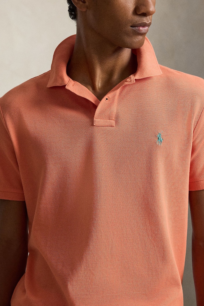Polo męskie bawełniane Polo Ralph Lauren 710680784 pomarańczowy