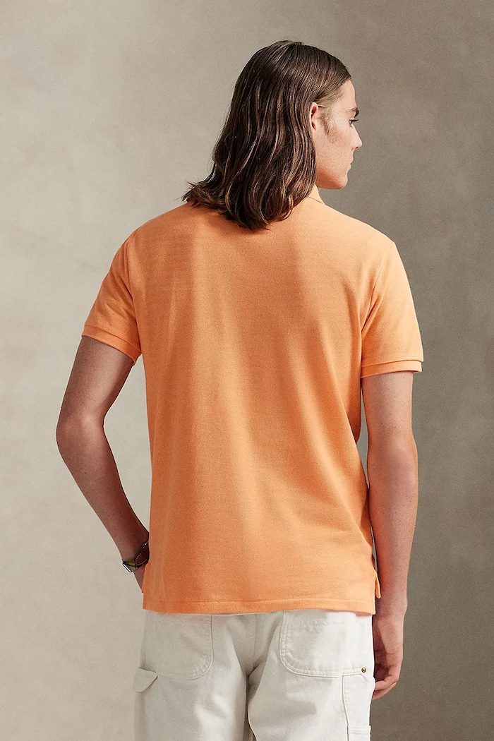 Polo Ralph Lauren πόλο βαμβακερό ανδρικό 710680784 πορτοκαλί SS26