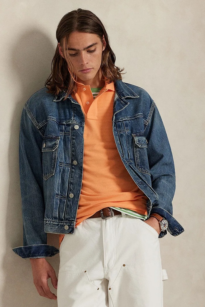 Polo Ralph Lauren πόλο βαμβακερό ανδρικό 710680784 πορτοκαλί