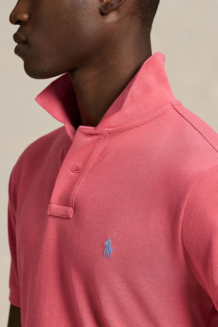 Polo Ralph Lauren πόλο ανδρικό βαμβακερό ροζ 710680784