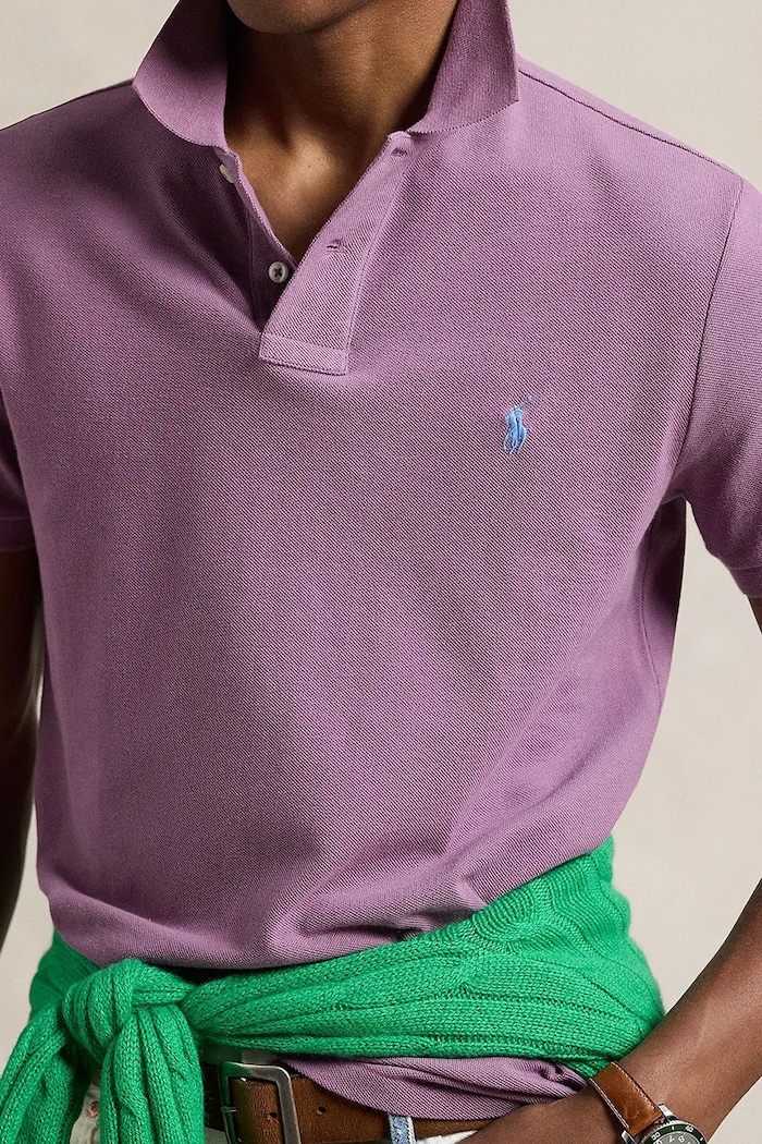 Polo męskie bawełniane Polo Ralph Lauren 710680784 fioletowy