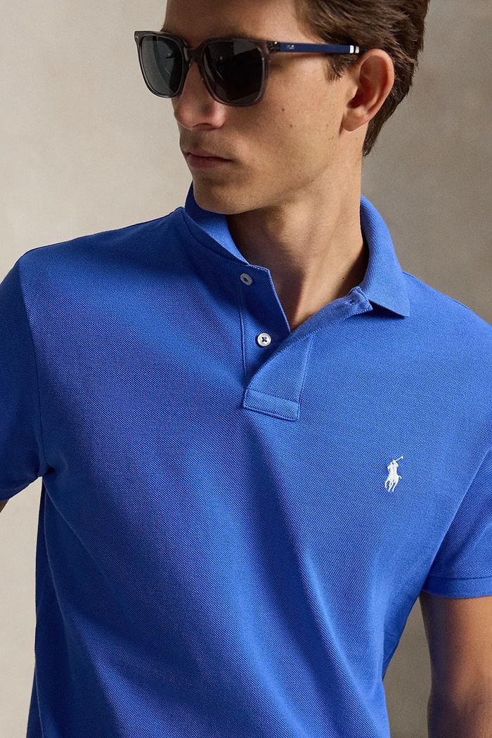 Polo Ralph Lauren polo majica moška bombažna modra 710680784