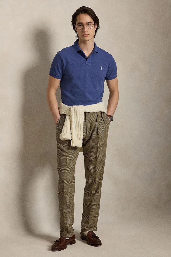 Oblačila Polo Ralph Lauren polo majica moška bombažna 710680784 modra