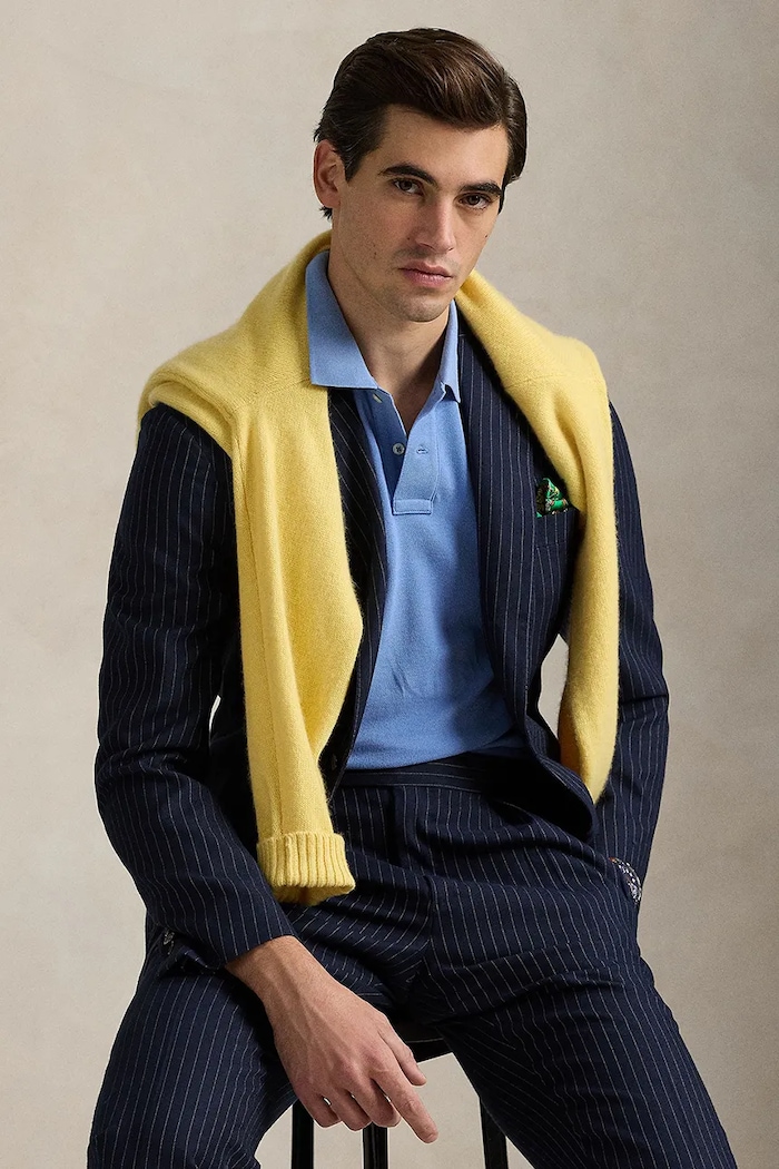 Polo Ralph Lauren polo męskie bawełniane 710680784 niebieski