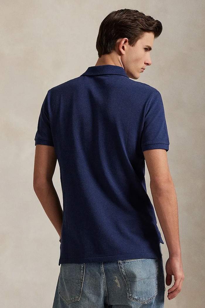 Polo Ralph Lauren πόλο βαμβακερό ανδρικό 710680784 σκούρο μπλε SS26