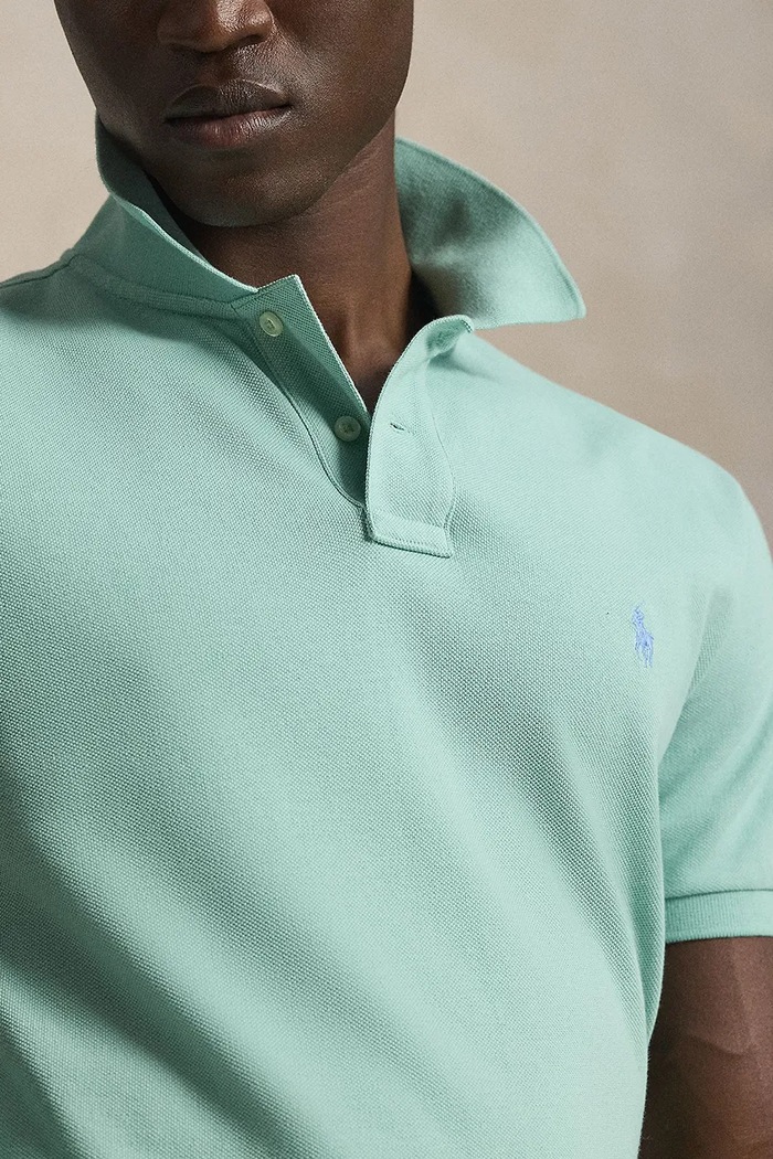 Polo Ralph Lauren πόλο βαμβακερό ανδρικό τιρκουάζ 710680784