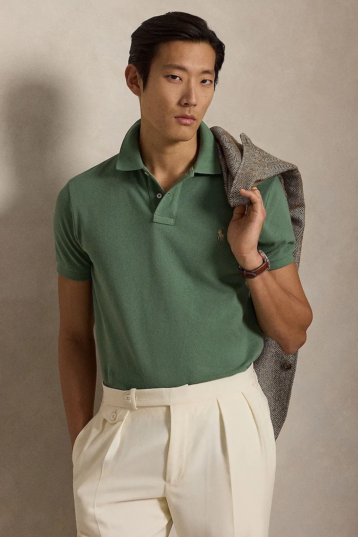 Polo Ralph Lauren polo tričko pánske bavlnené 710680784 zelená