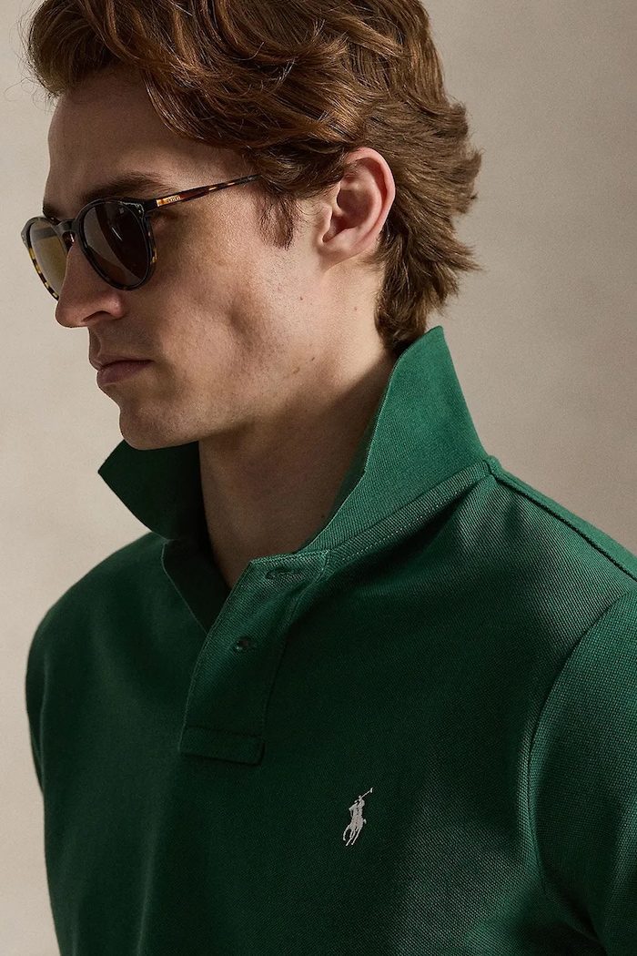 Polo Ralph Lauren polo majica moška bombažna zelena 710680784