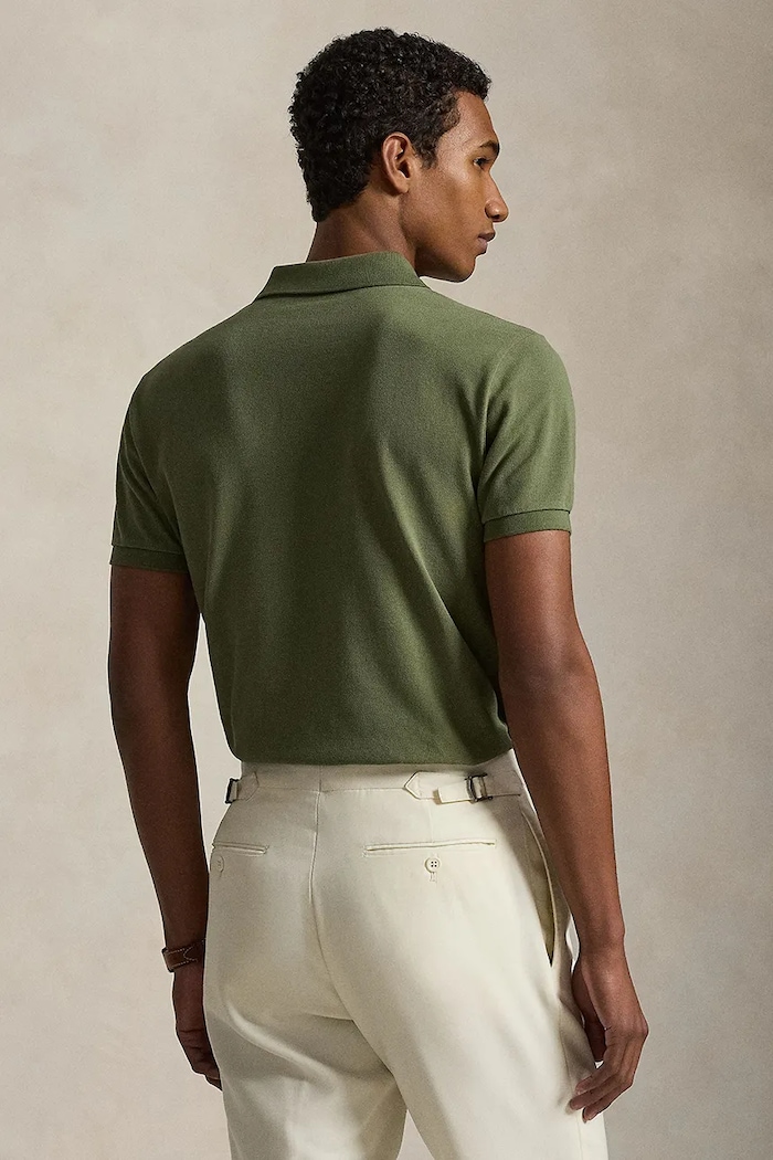 Polo Ralph Lauren Πόλο βαμβακερό ανδρικό 710680784 πράσινο SS26