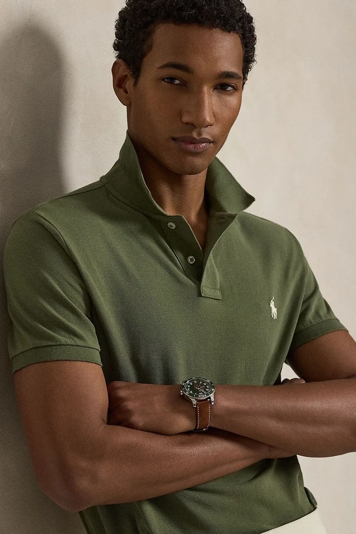 Polo Ralph Lauren Πόλο βαμβακερό ανδρικό πράσινο 710680784